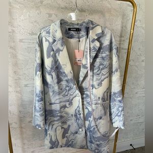 Oversized blazer mini dress.